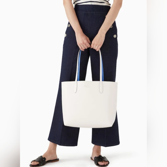 Kate Spade Ava Reversible Tote Frisbee Blue - Picture 5 of 7